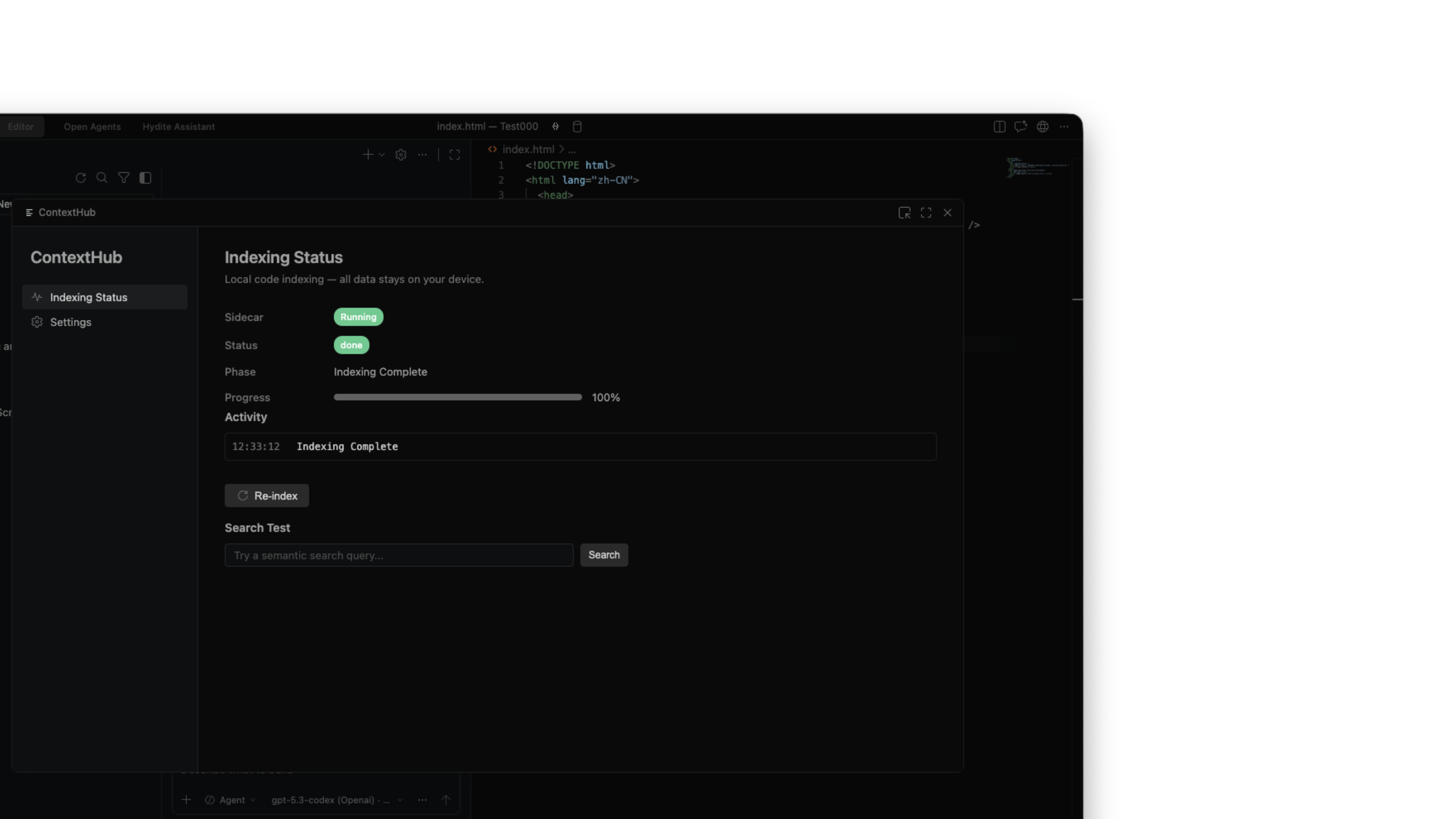 Context Hub project-wide semantic understanding
